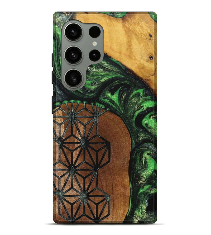 Galaxy S24 Ultra Wood+Resin Live Edge Phone Case - Fernanda (Pattern, 717486)