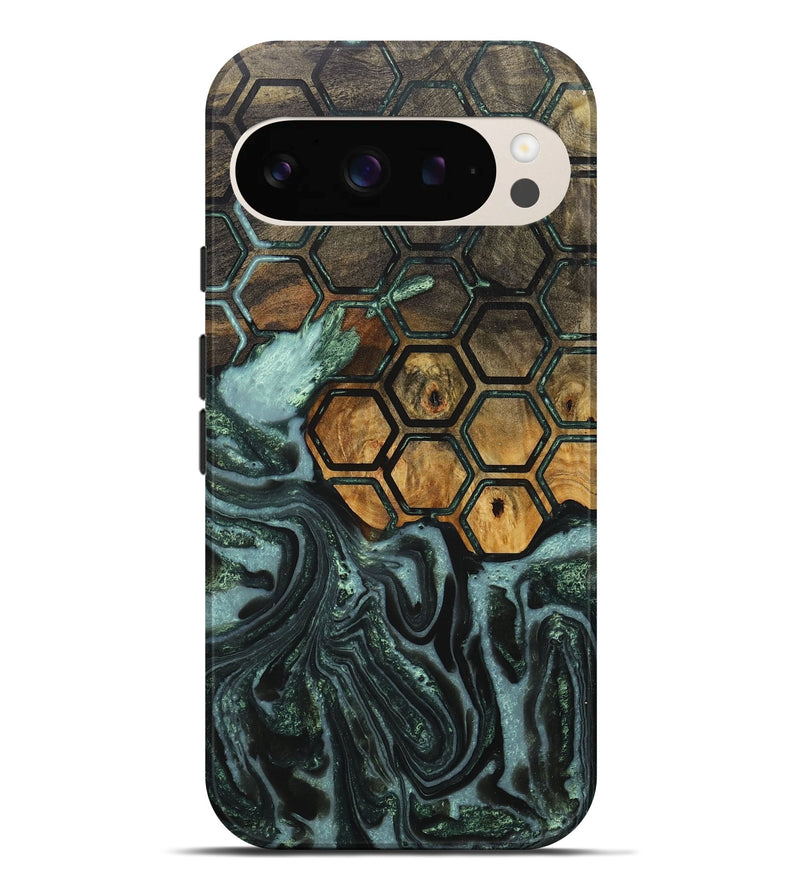 Pixel 9 Pro XL Wood+Resin Live Edge Phone Case - Frieda (Pattern, 717487)
