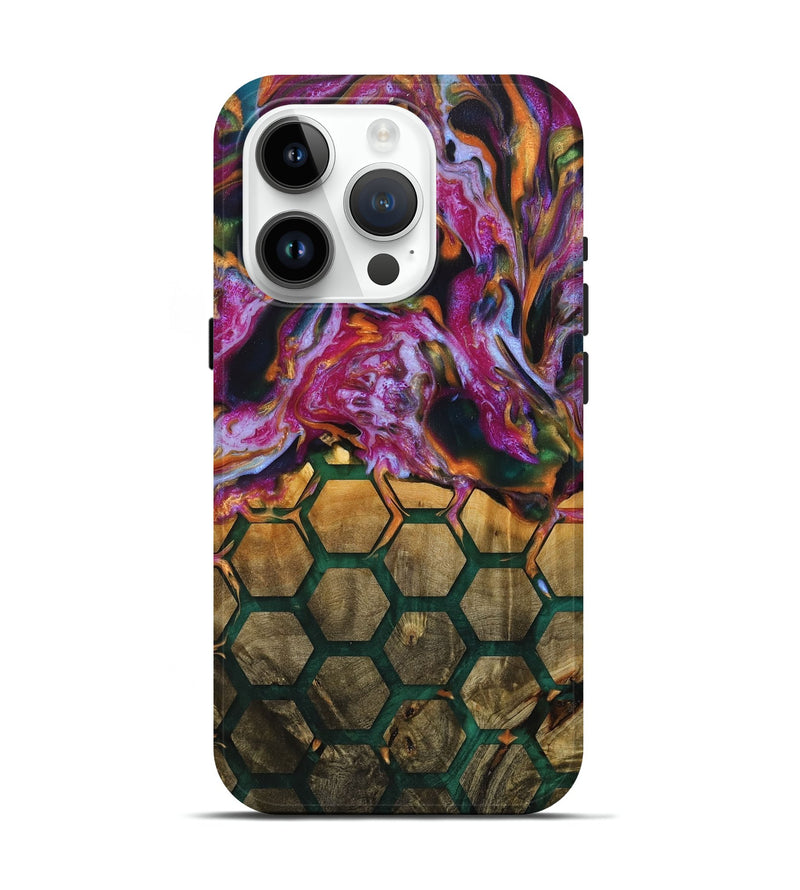 iPhone 15 Pro Wood+Resin Live Edge Phone Case - Lora (Pattern, 717488)