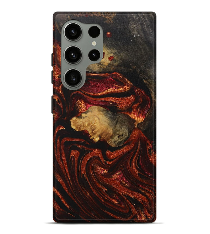 Galaxy S24 Ultra Wood+Resin Live Edge Phone Case - Faye (Red, 717490)
