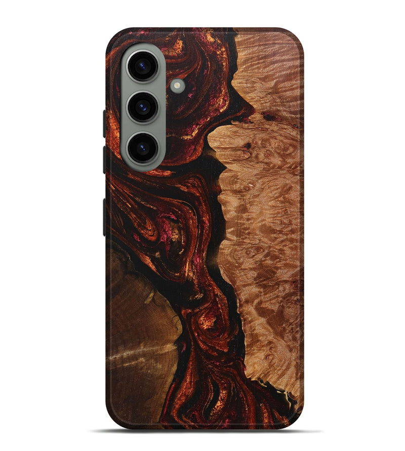 Galaxy S24 Plus Wood+Resin Live Edge Phone Case - Cheyanne (Red, 717491)