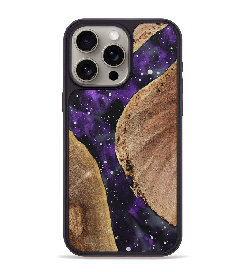 iPhone 15 Pro Max Wood+Resin Phone Case - Gertrude (Cosmos, 717503)