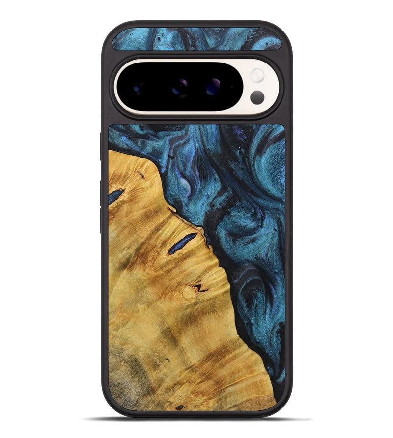 Pixel 9 Pro XL Wood+Resin Phone Case - Kara (Blue, 717536)