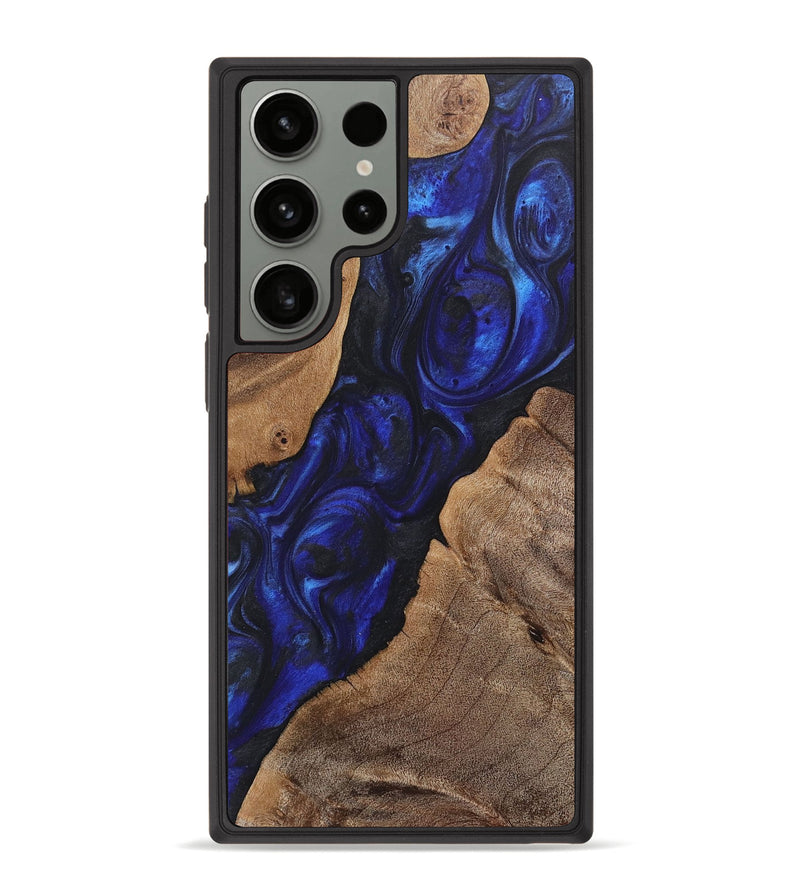 Galaxy S23 Ultra Wood+Resin Phone Case - Donovan (Blue, 717542)