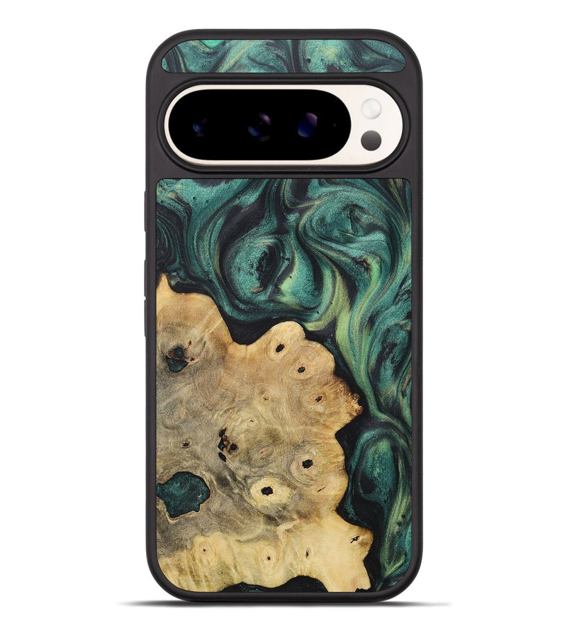 Pixel 9 Pro XL Wood+Resin Phone Case - Vanessa (Green, 717569)