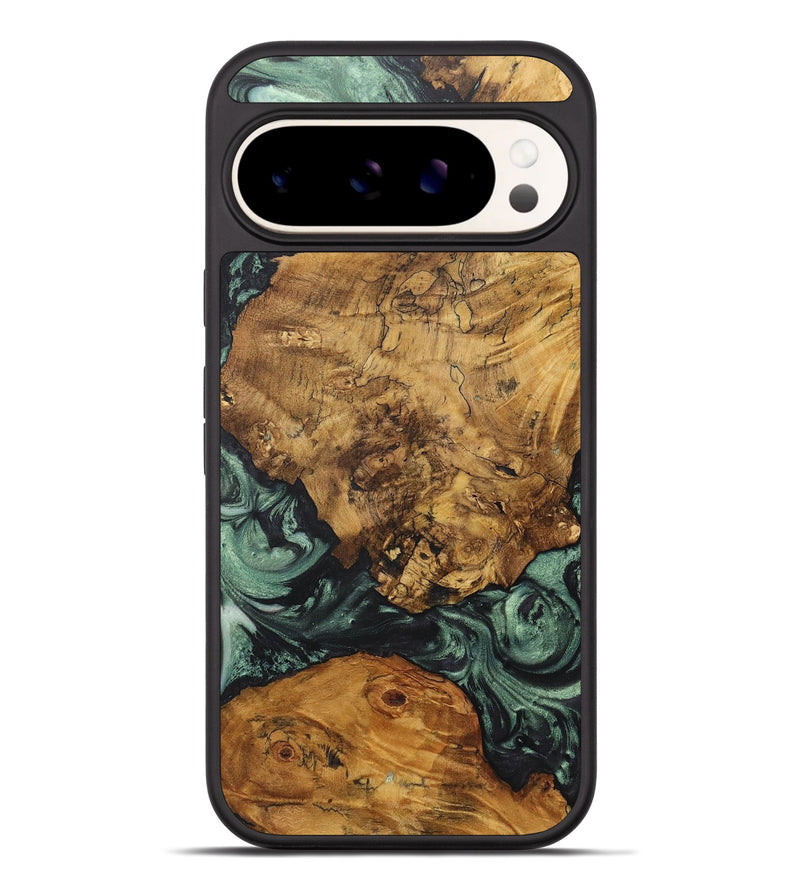 Pixel 9 Pro XL Wood+Resin Phone Case - Danielle (Green, 717574)