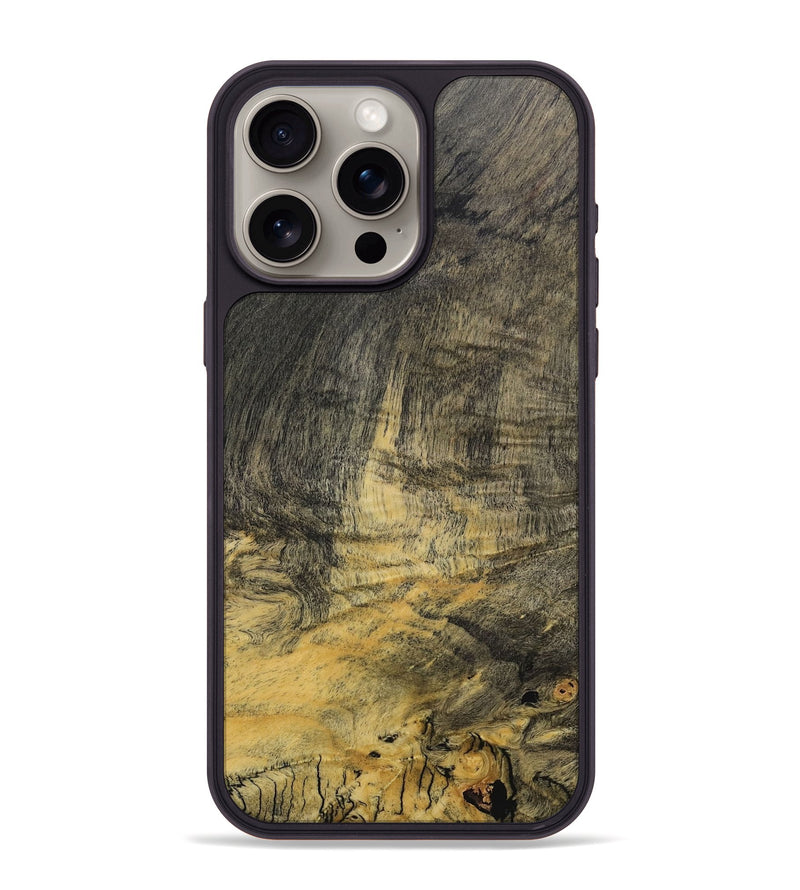 iPhone 15 Pro Max Wood+Resin Phone Case - Adrienne (Wood Burl, 717622)