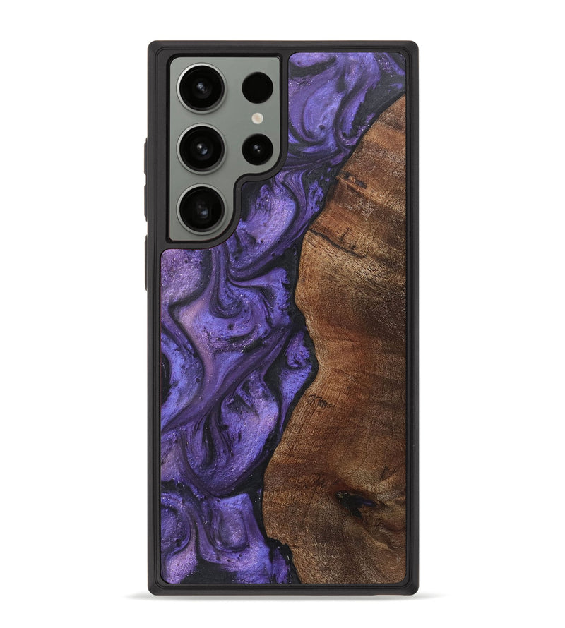 Galaxy S23 Ultra Wood+Resin Phone Case - Denzel (Purple, 717707)