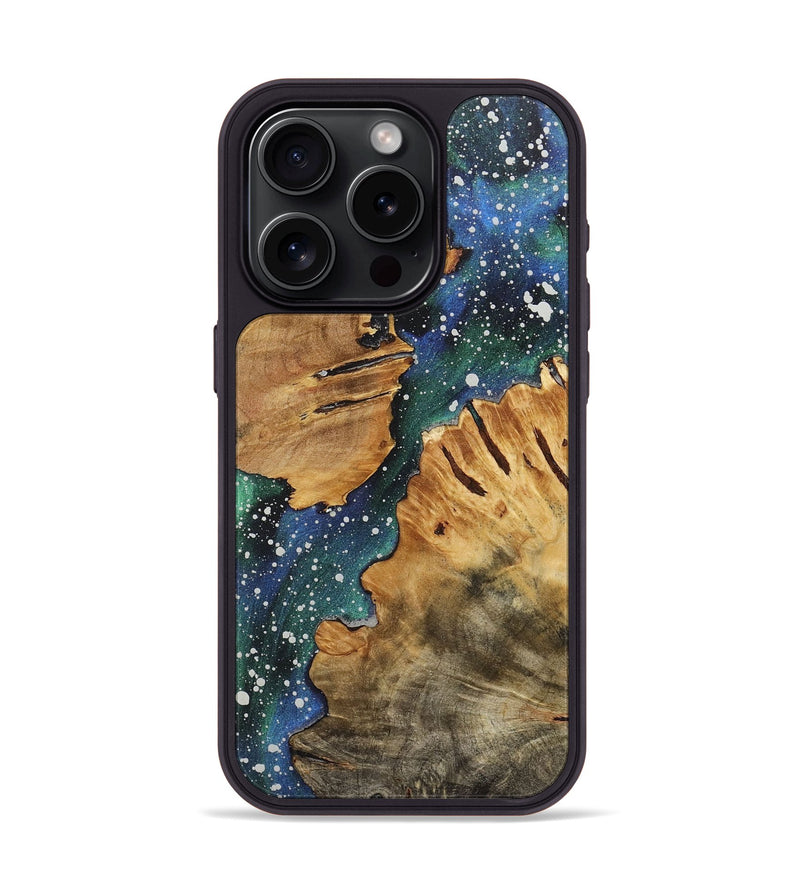 iPhone 15 Pro Wood+Resin Phone Case - Genesis (Cosmos, 717743)