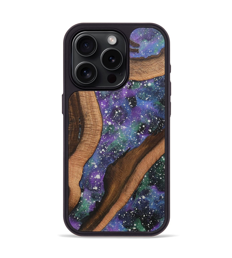 iPhone 15 Pro Wood+Resin Phone Case - Alaya (Cosmos, 717750)