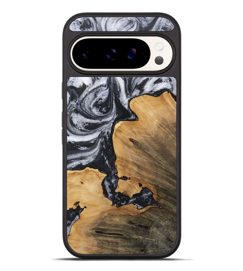 Pixel 9 Pro XL Wood+Resin Phone Case - Johnnie (Black & White, 717820)