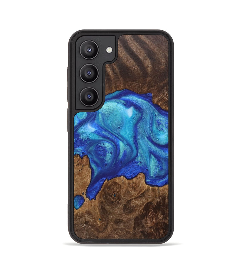 Galaxy S23 Wood+Resin Phone Case - Andre (Blue, 717835)