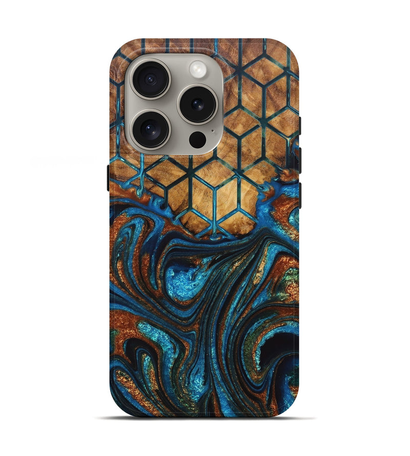 iPhone 16 Pro Wood+Resin Live Edge Phone Case - Cierra (Pattern, 717927)