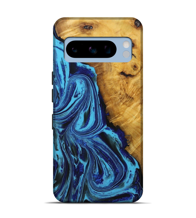 Pixel 8 Pro Wood+Resin Live Edge Phone Case - Kathryn (Blue, 717946)