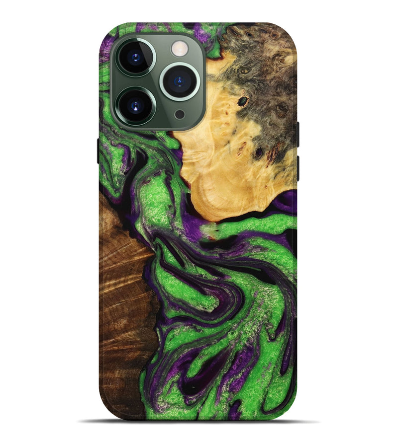 iPhone 13 Pro Max Wood+Resin Live Edge Phone Case - Lewis (Purple, 717953)