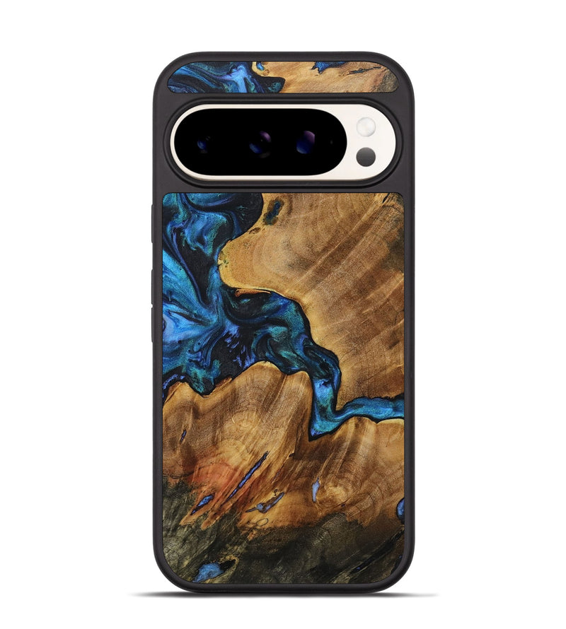 Pixel 9 Wood+Resin Phone Case - Archer (Blue, 718023)