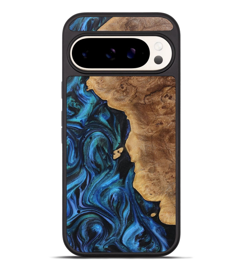 Pixel 9 Pro XL Wood+Resin Phone Case - Mindy (Blue, 718025)