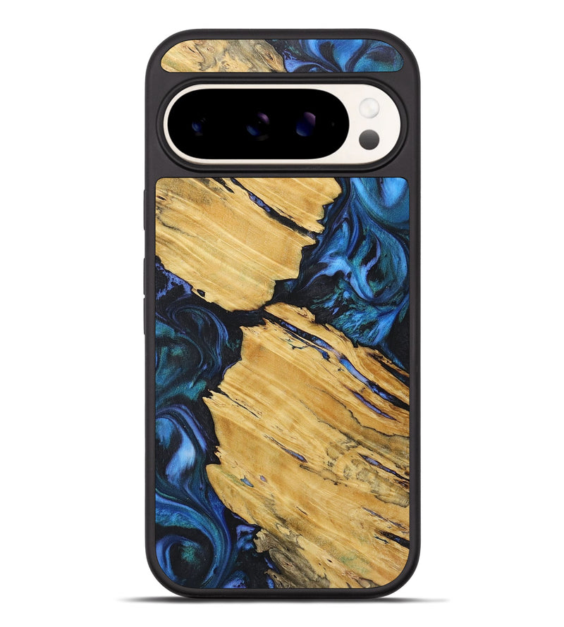 Pixel 9 Pro XL Wood+Resin Phone Case - Tessa (Blue, 718040)