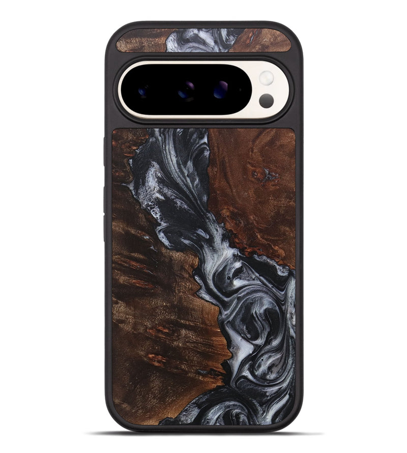 Pixel 9 Pro XL Wood+Resin Phone Case - Greg (Black & White, 718155)