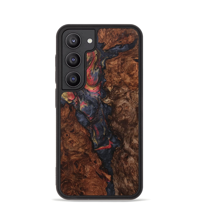 Galaxy S23 Wood+Resin Phone Case - Kelly (Red, 718200)