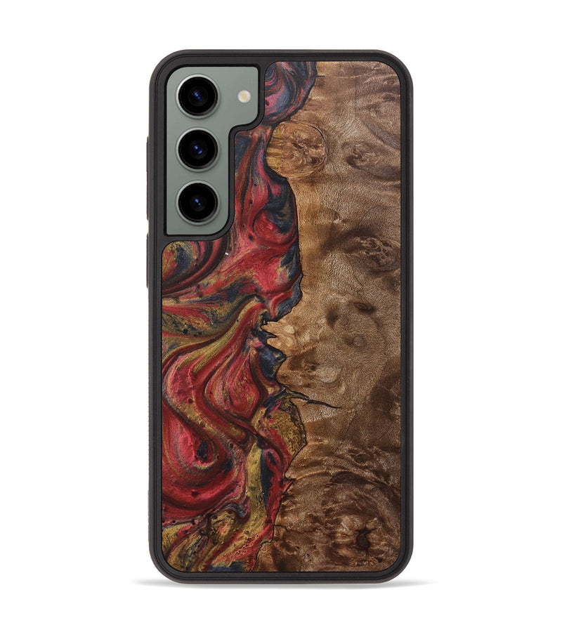 Galaxy S23 Plus Wood+Resin Phone Case - Justin (Red, 718208)