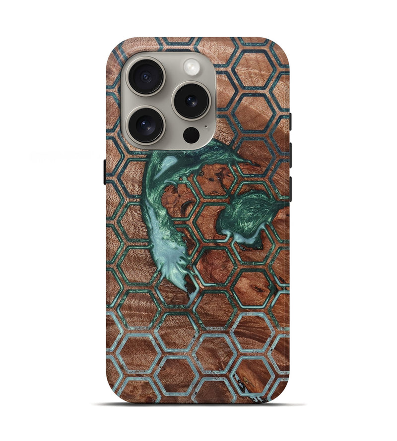 iPhone 16 Pro Wood+Resin Live Edge Phone Case - Virgil (Pattern, 718221)