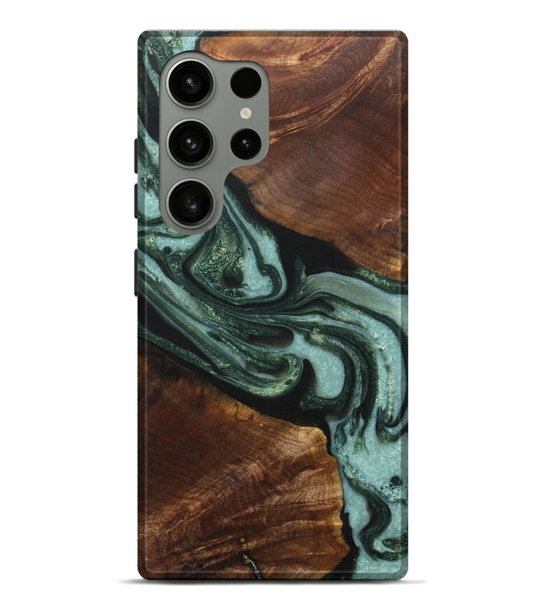 Galaxy S24 Ultra Wood+Resin Live Edge Phone Case - Lane (Green, 718230)