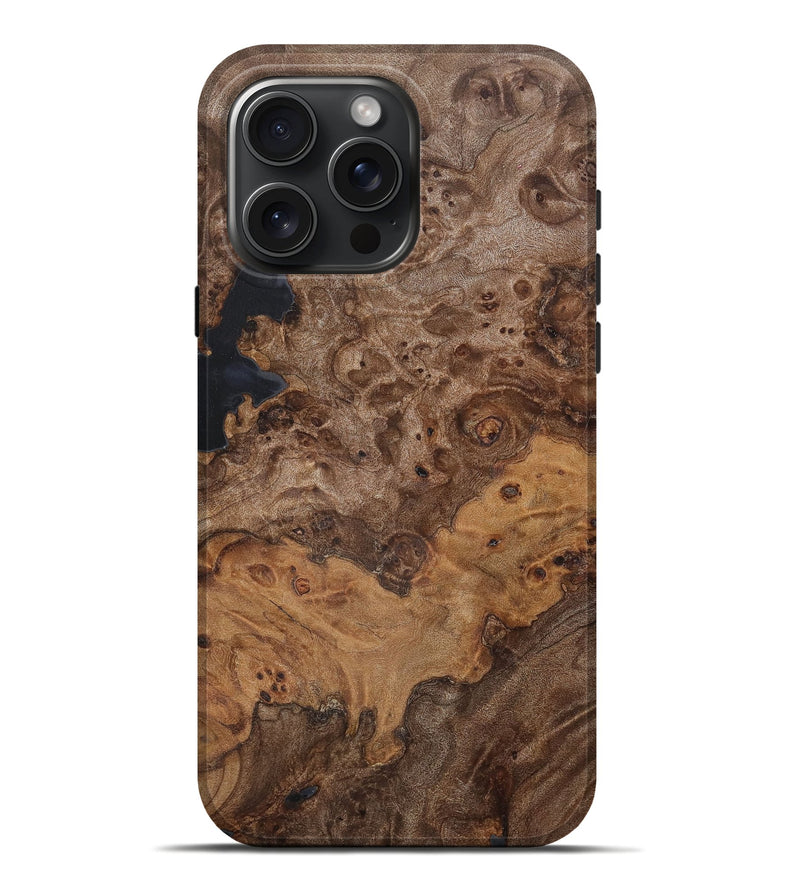 iPhone 16 Pro Max Wood+Resin Live Edge Phone Case - Daxton (Wood Burl, 718237)
