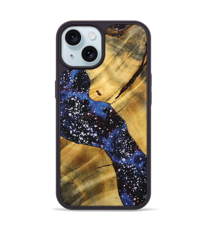 iPhone 15 Wood+Resin Phone Case - Malakai (Cosmos, 718291)