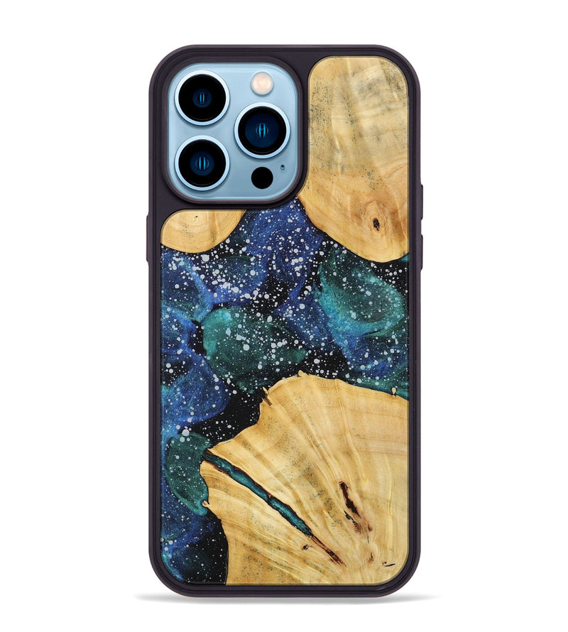 iPhone 14 Pro Max Wood+Resin Phone Case - Elias (Cosmos, 718300)
