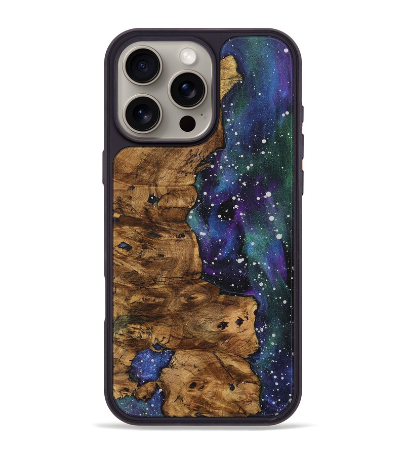 iPhone 16 Pro Max Wood+Resin Phone Case - Damian (Cosmos, 718329)