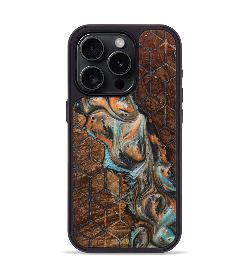 iPhone 15 Pro Wood+Resin Phone Case - Fred (Pattern, 718372)