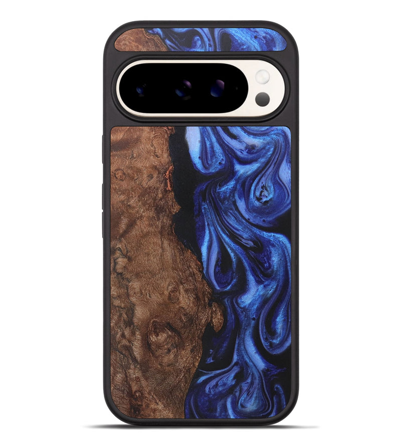 Pixel 9 Pro XL Wood+Resin Phone Case - Sherri (Blue, 718442)