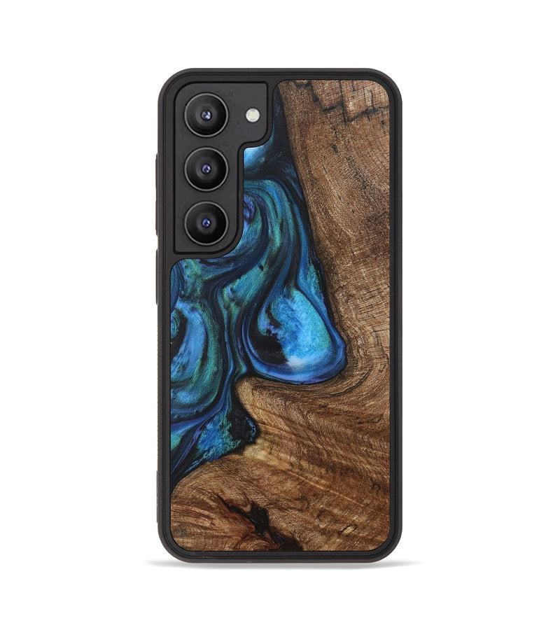 Galaxy S23 Wood+Resin Phone Case - Wendell (Blue, 718497)