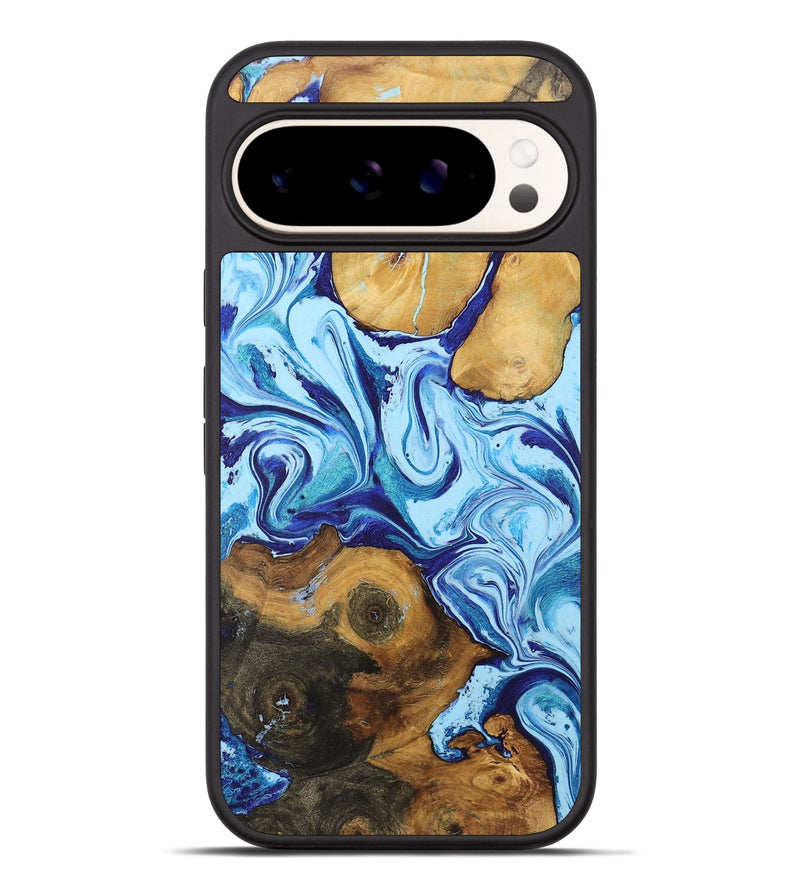 Pixel 9 Pro XL Wood+Resin Phone Case - Ida (Blue, 718506)
