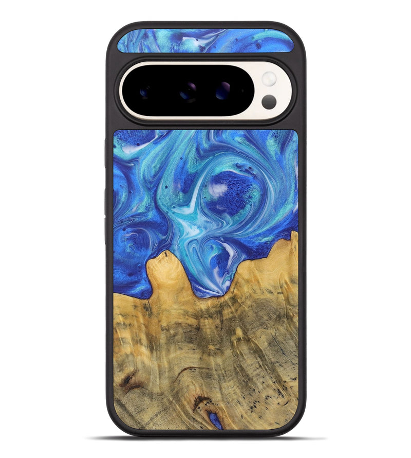 Pixel 9 Pro XL Wood+Resin Phone Case - Lottie (Blue, 718510)