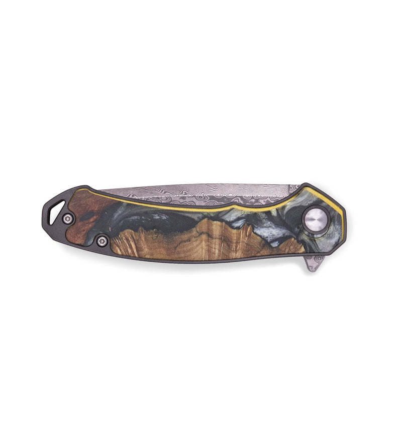 EDC Wood+Resin Pocket Knife - Jorge (Black & White, 718590)