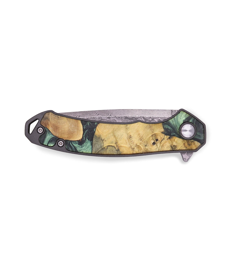 EDC Wood+Resin Pocket Knife - Eleanor (Green, 718598)