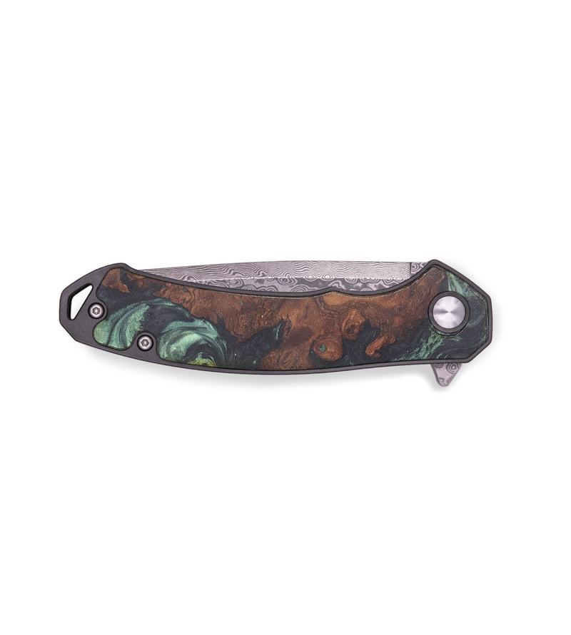 EDC Wood+Resin Pocket Knife - Skyler (Green, 718600)