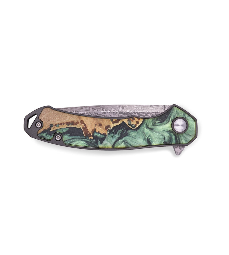 EDC Wood+Resin Pocket Knife - Barrett (Green, 718602)
