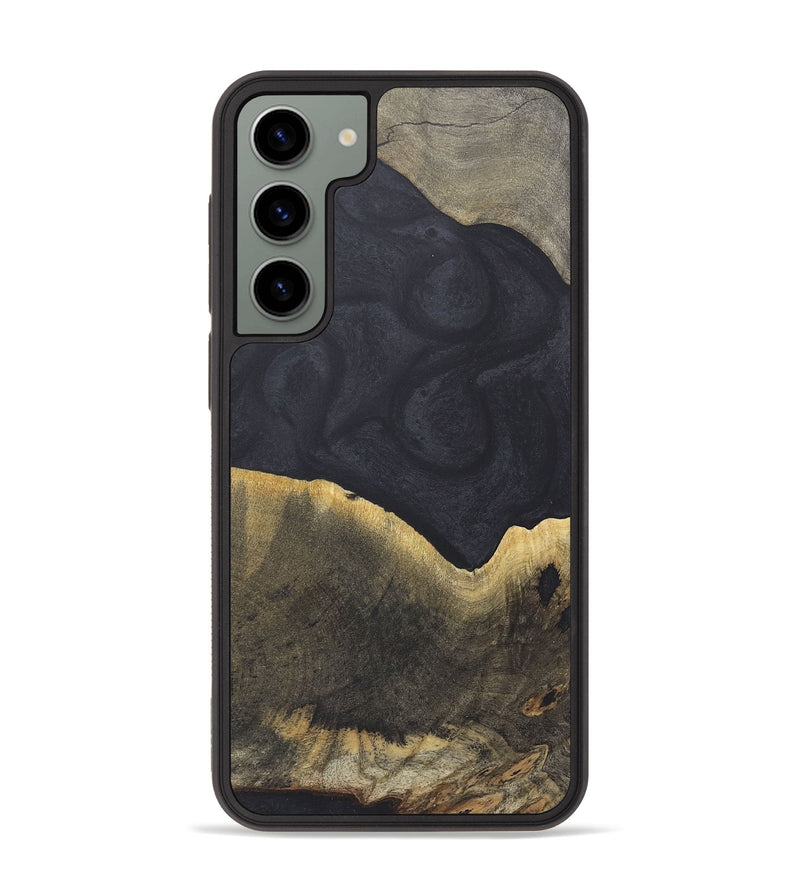 Galaxy S23 Plus Wood+Resin Phone Case - Irma (Pure Black, 718810)
