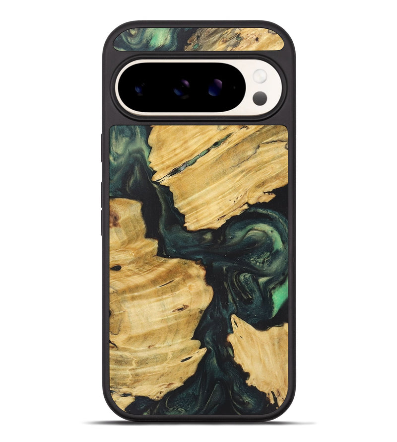 Pixel 9 Pro XL Wood+Resin Phone Case - Alayah (Green, 718902)