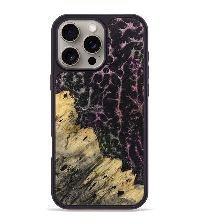 iPhone 16 Pro Max Wood+Resin Phone Case - Francine (Static, 718981)