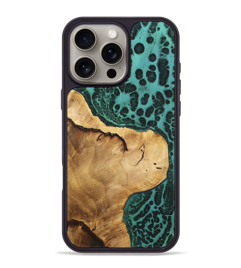 iPhone 16 Pro Max Wood+Resin Phone Case - Frederick (Static, 718990)