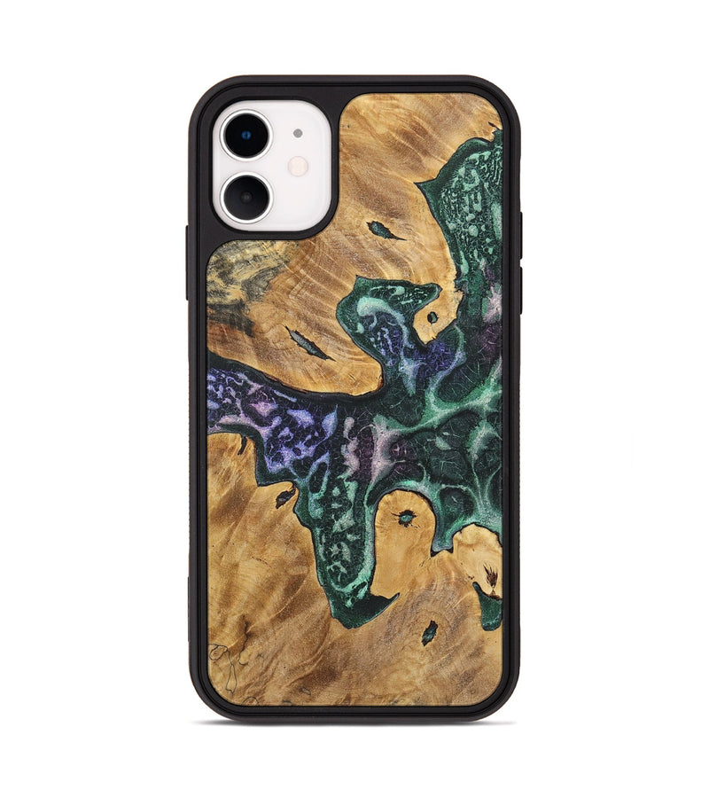 iPhone 11 Wood+Resin Phone Case - Myrtle (Static, 719003)