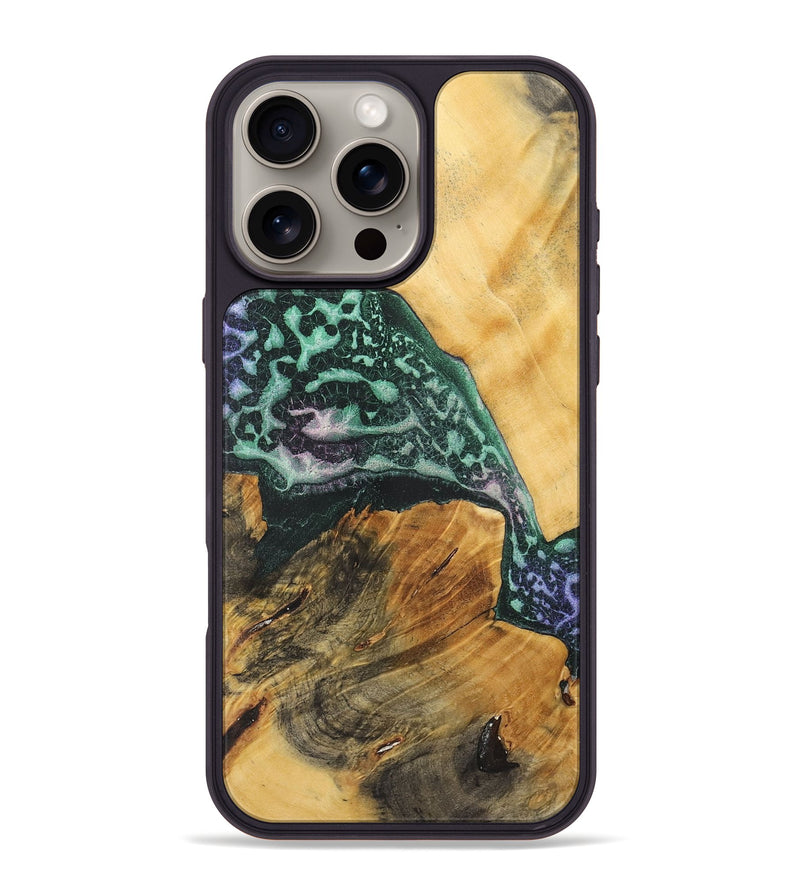 iPhone 16 Pro Max Wood+Resin Phone Case - Salvador (Static, 719004)