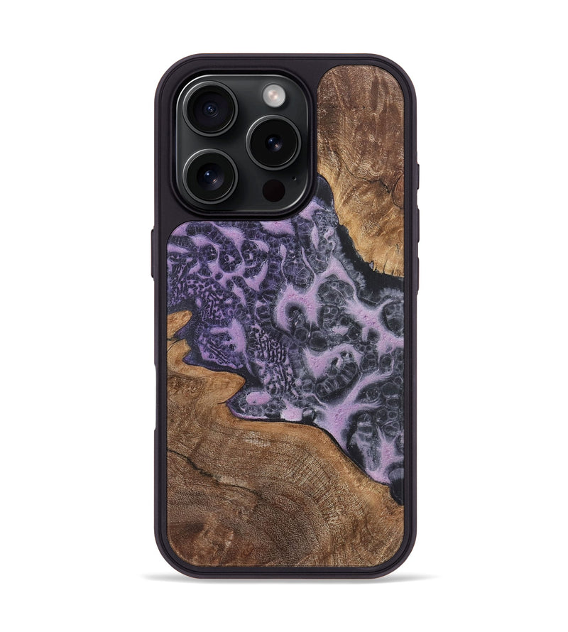 iPhone 16 Pro Wood+Resin Phone Case - Olive (Static, 719017)