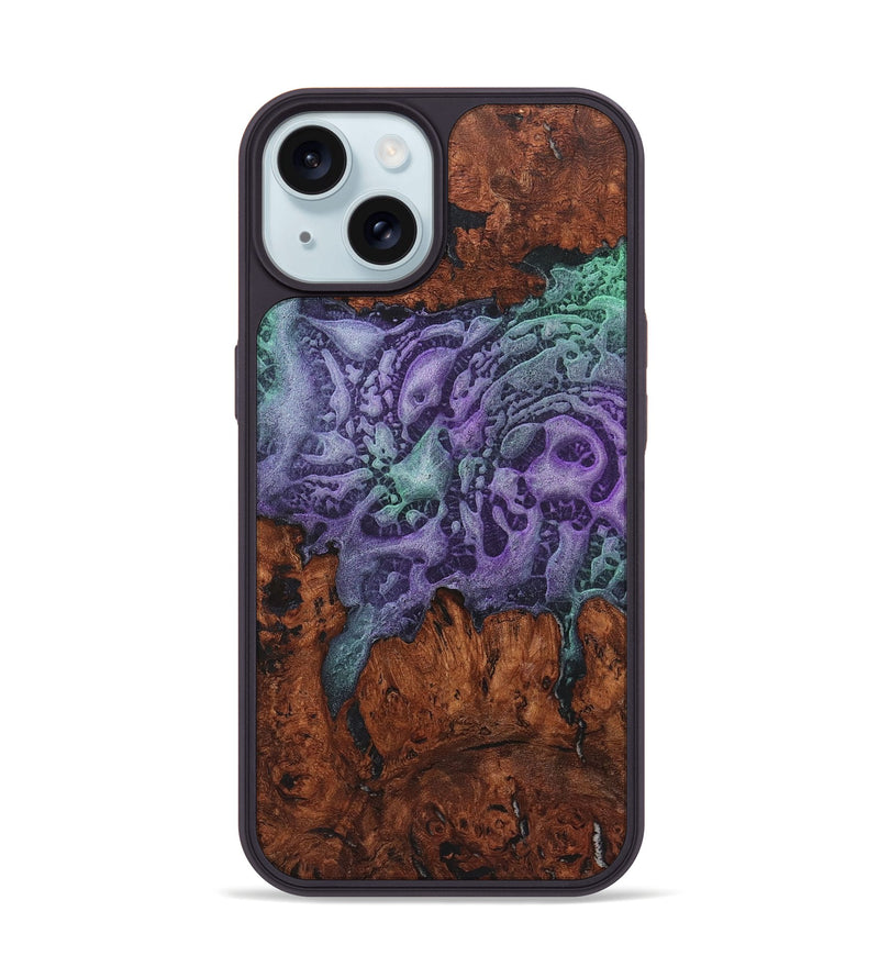 iPhone 15 Wood+Resin Phone Case - Kasey (Static, 719022)
