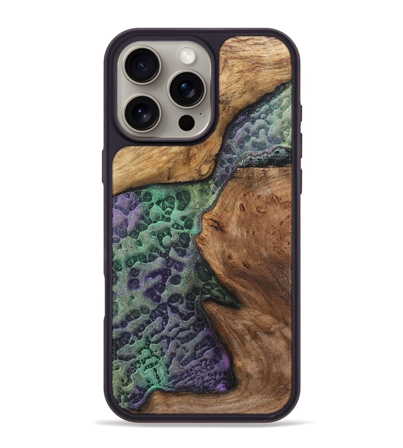 iPhone 16 Pro Max Wood+Resin Phone Case - Merle (Static, 719025)