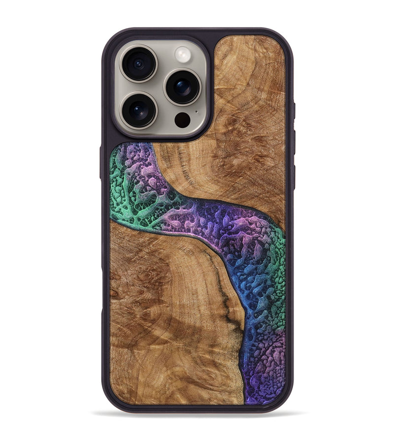 iPhone 16 Pro Max Wood+Resin Phone Case - Kurt (Static, 719032)